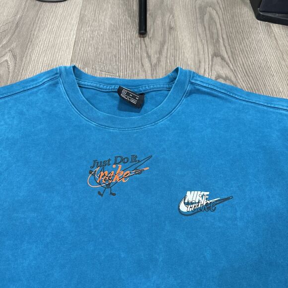 Nike Sportswear Wash Drip Tee Swoosh Logo Short Sleeve T-Shirt XL - DC2729-301 - Picture 4 of 7